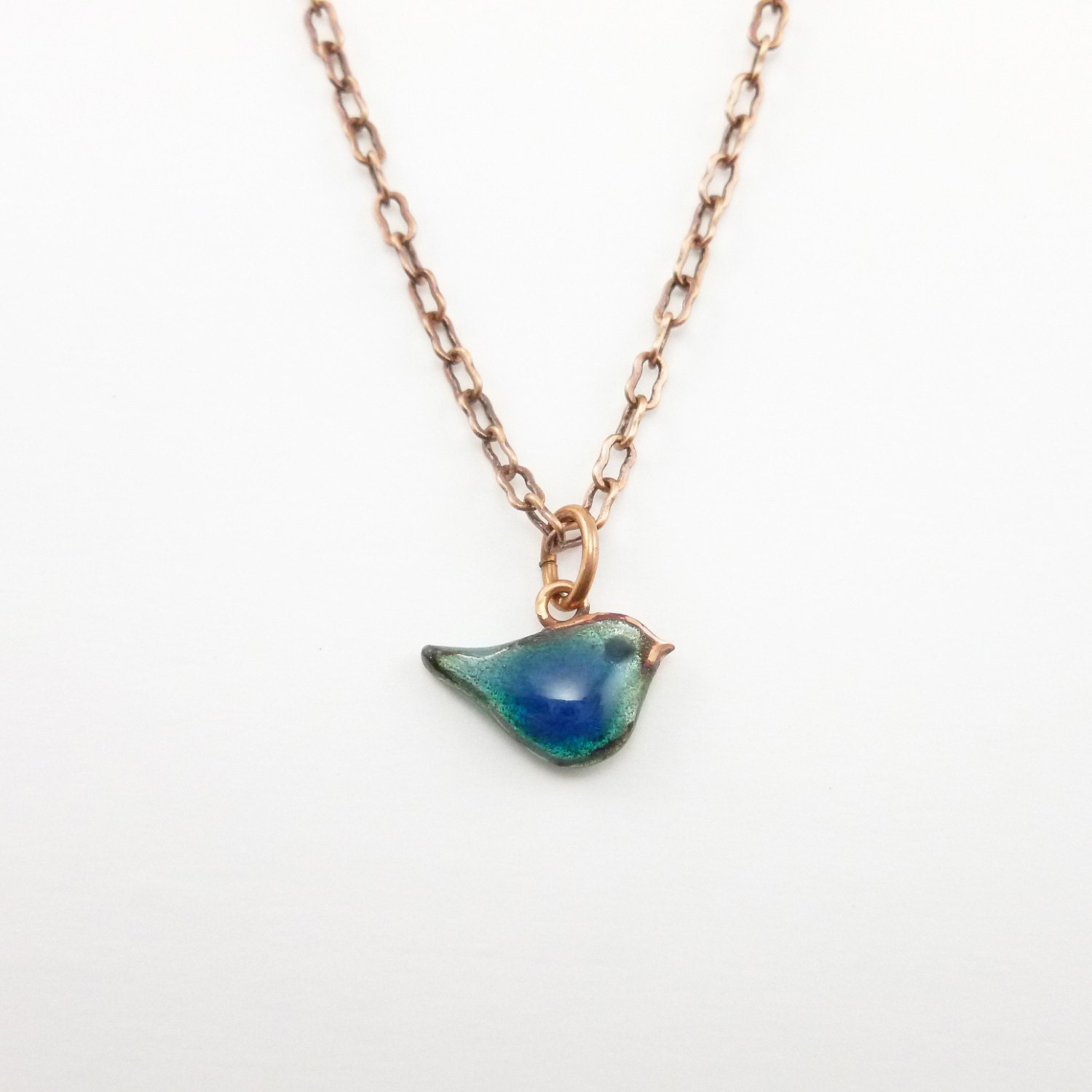 Fat, Fat Little Blue Bird Necklace - Bluebird No. 21