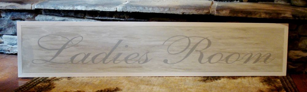 Personalized Wood Sign.  Ladies Room. Custom Wood Sign