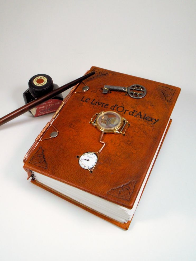 Custom Steampunk Journal Sketchbook, Medium