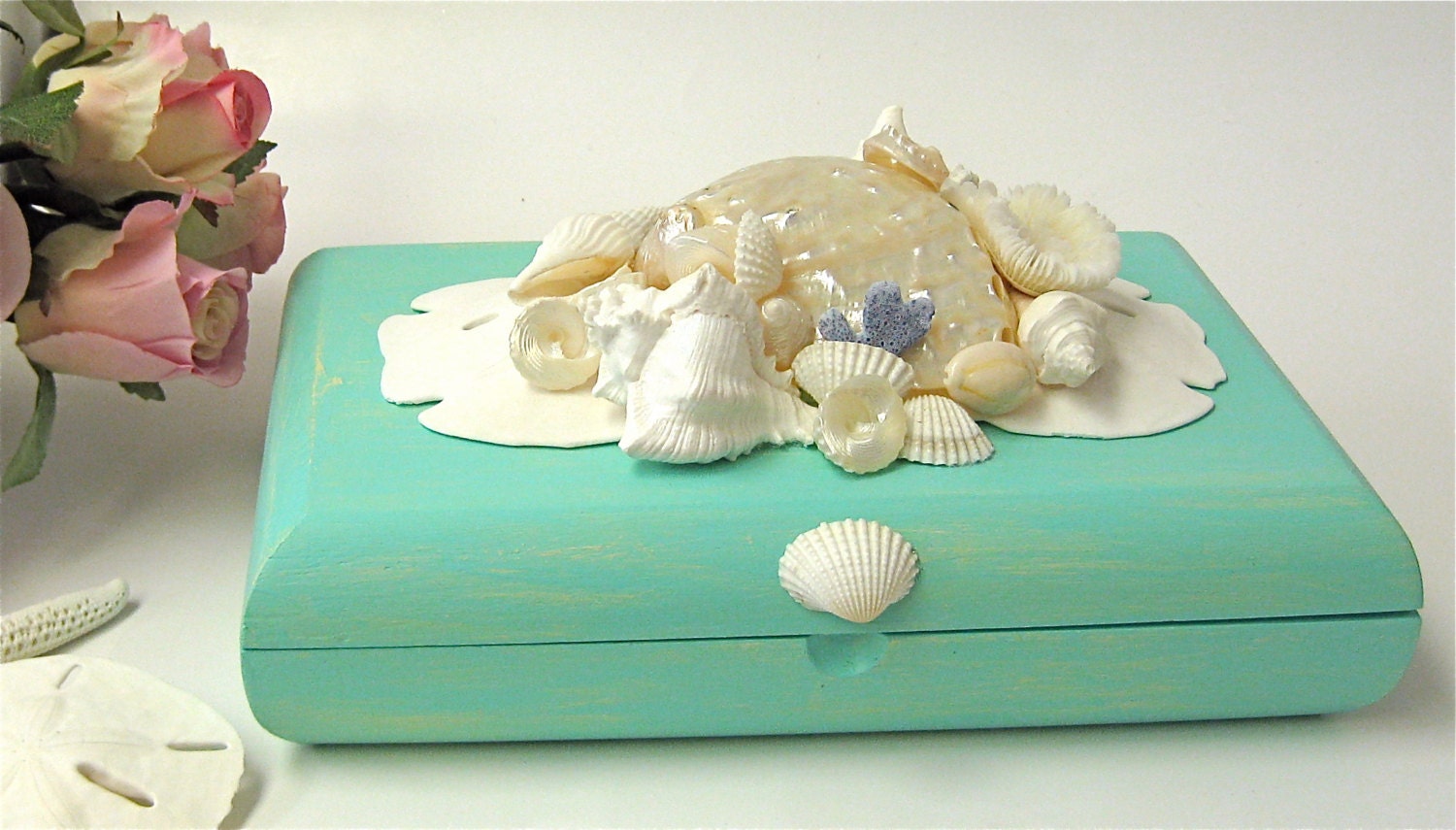 Beach Decor - Seashell Box