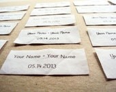 Wedding Labels, custom fabric labels personalized for your wedding or special event, sew-in