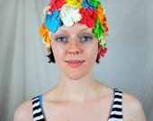 Vintage 1960s Flower Petal Swim Cap