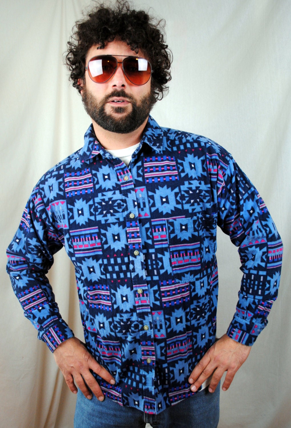 Vintage 90s Flannel Southwest Button Up Shirt