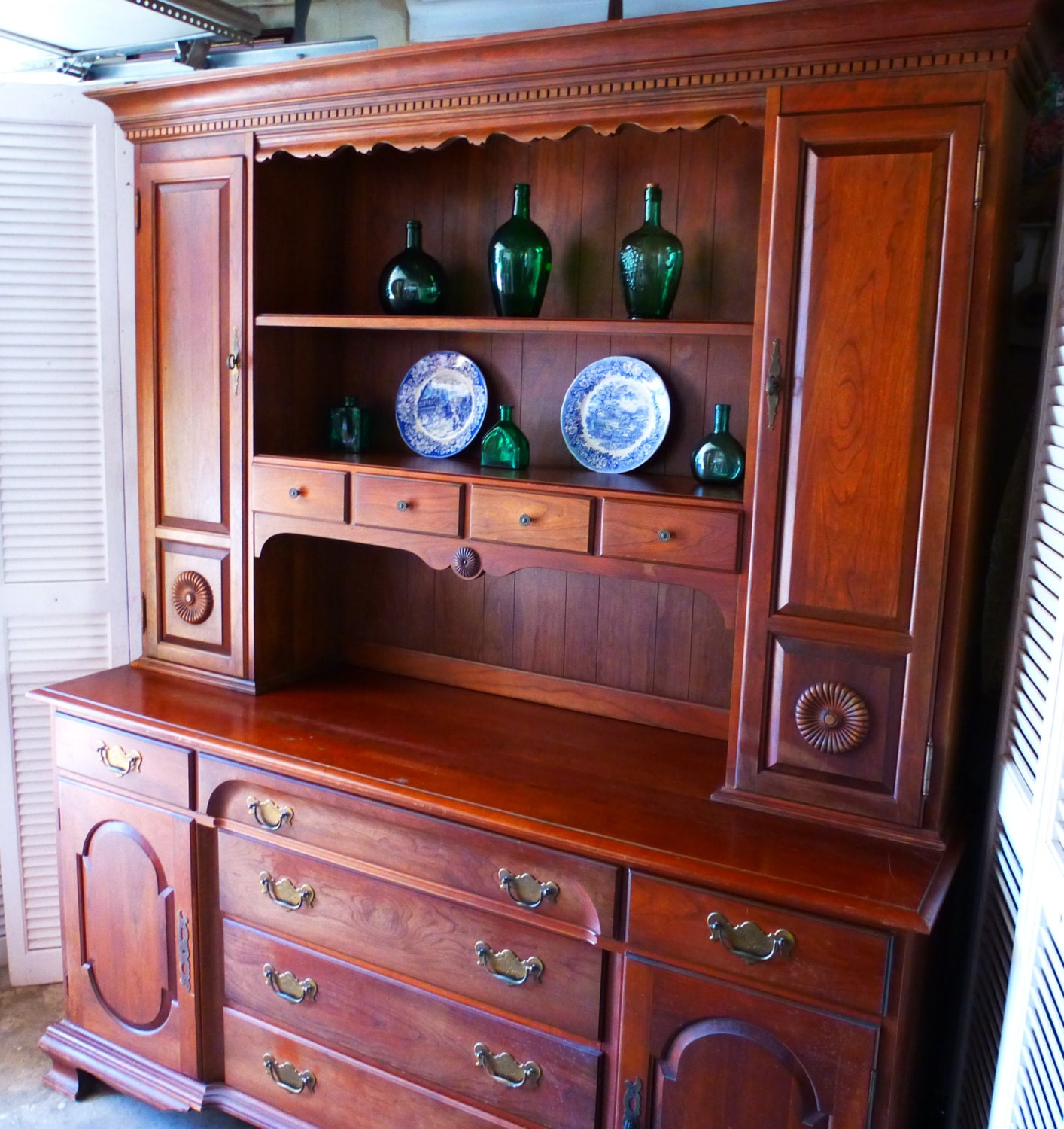 Hutch / Breakfront Vintage Country Manor PAINT to ORDER Poppy Cottage