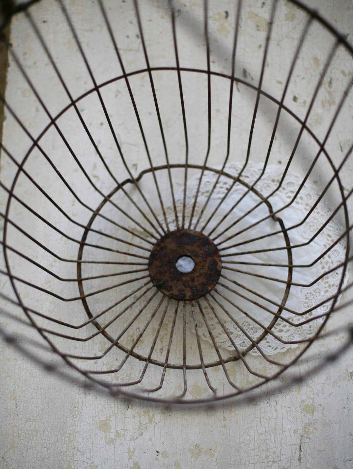 old wire basket