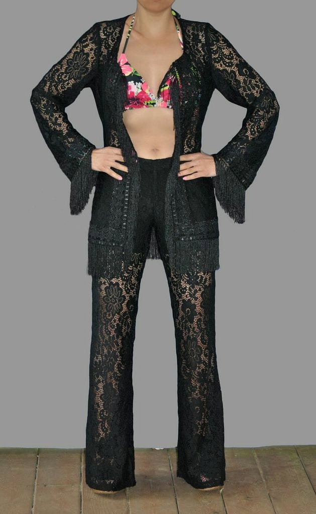 Organic Hippie Lace Resort Wear- Two Piece Set - ALL LACE