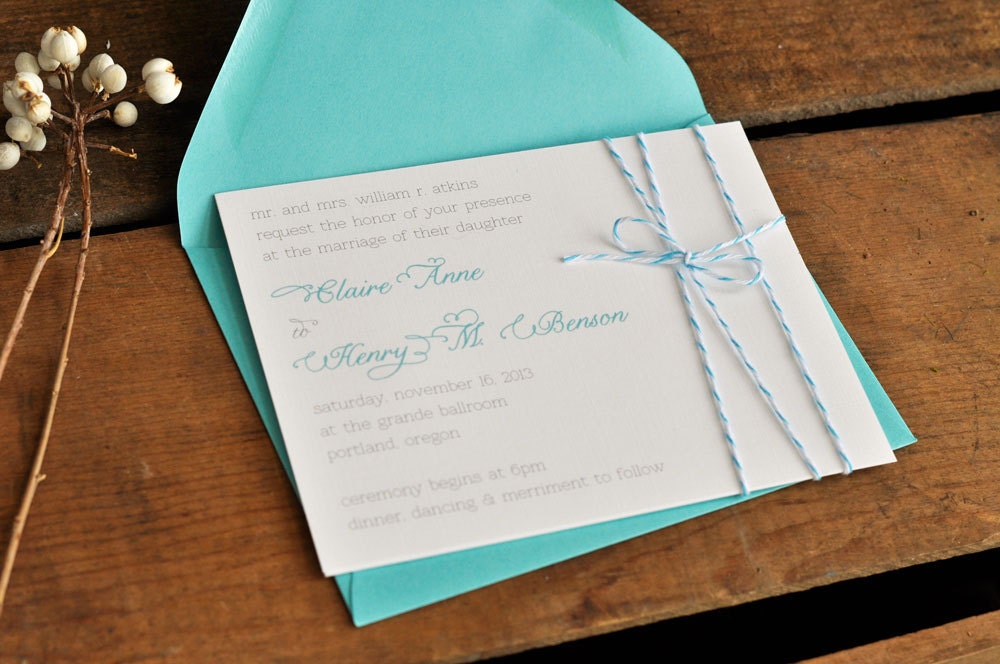 Sweetly Wrapped Wedding Invitation