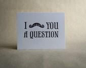 Letterpressed Will You Be My Groomsman Mustache Cards