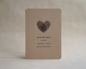 Letterpress Fingerprint Save the Date