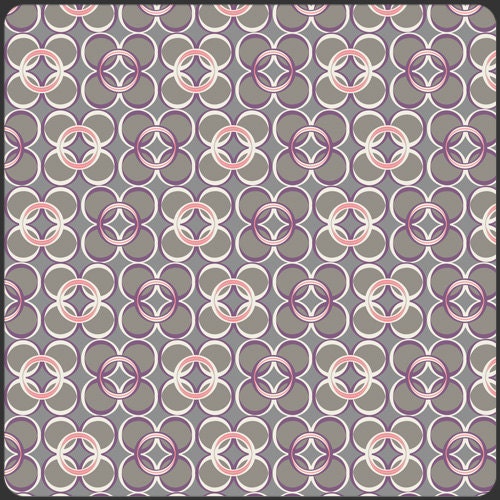 Gray Geometric Fabric Coquette Mod Rings in Slate