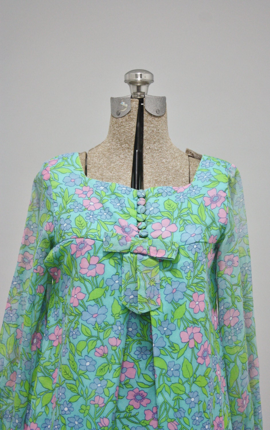 vintage 60s mini tent dress - Summer Sunsuit MOD floral trapeze dress bloomers beach bright