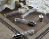 10Pcs Lovely Glass bottle pendants with a Loop on top (BL003)