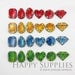 12Pcs Handmade Wood Cut Diamond Charms / Pendants (CWM13)