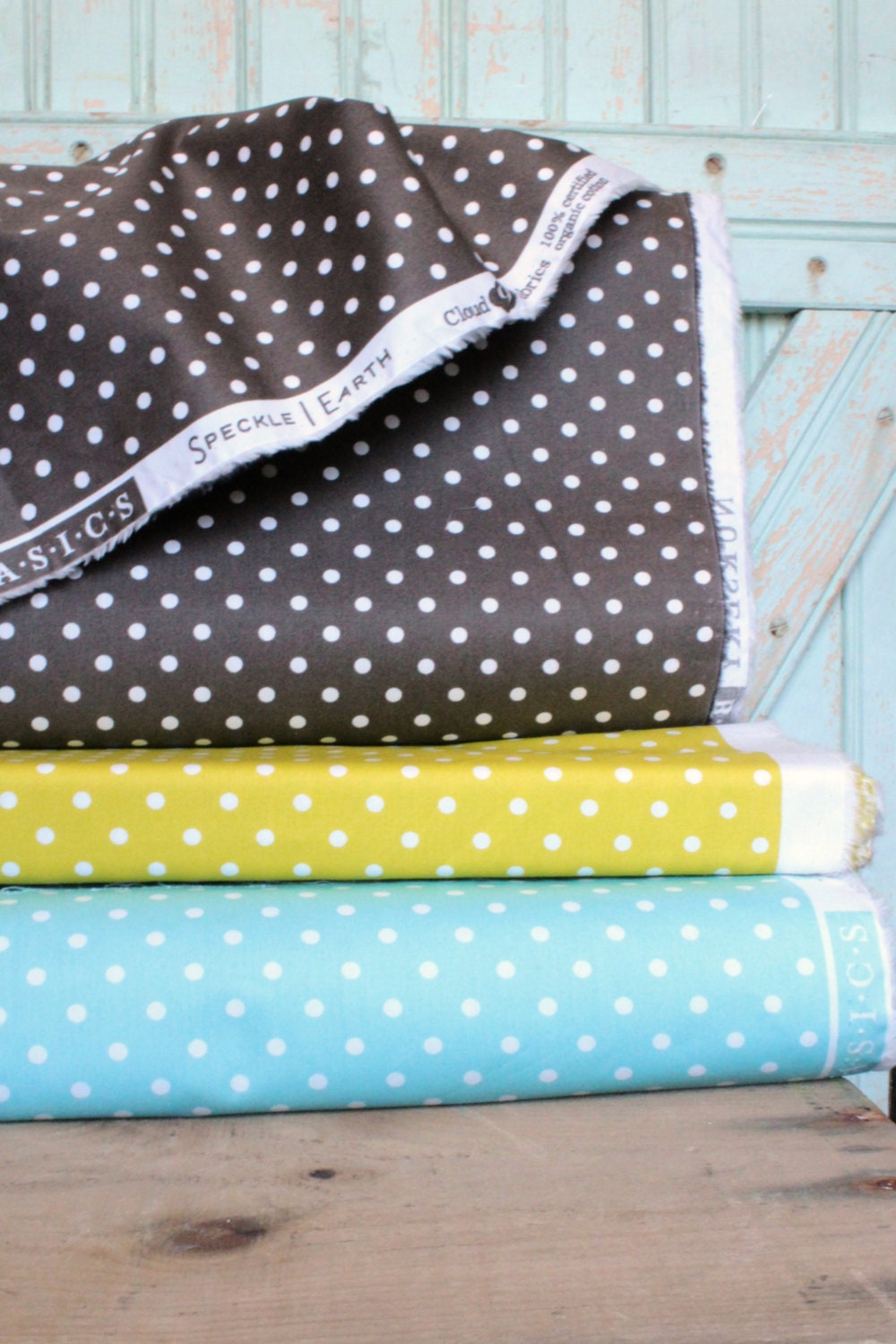 Organic Brown Dot - Yard Yardage - Speckle Earth Polkadot Nursery Basics for Cloud9 Fabrics Dark Brown Chocolate Dot
