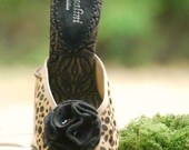 Fancy Black Puff Shoe Clips. Accessory Embellishment, Cocoa Felt & Beads Pouf, Elegant Fun Wardrobe, Holiday Fashion Fashionista