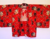 1950s SILK MEISEN Cropped KIMONO