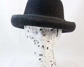 Homburg Black Wool Felt Women  - Sabrina