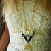 Limited Edition - Long Faux Leather Necklace - Gold Warrior Wolf
