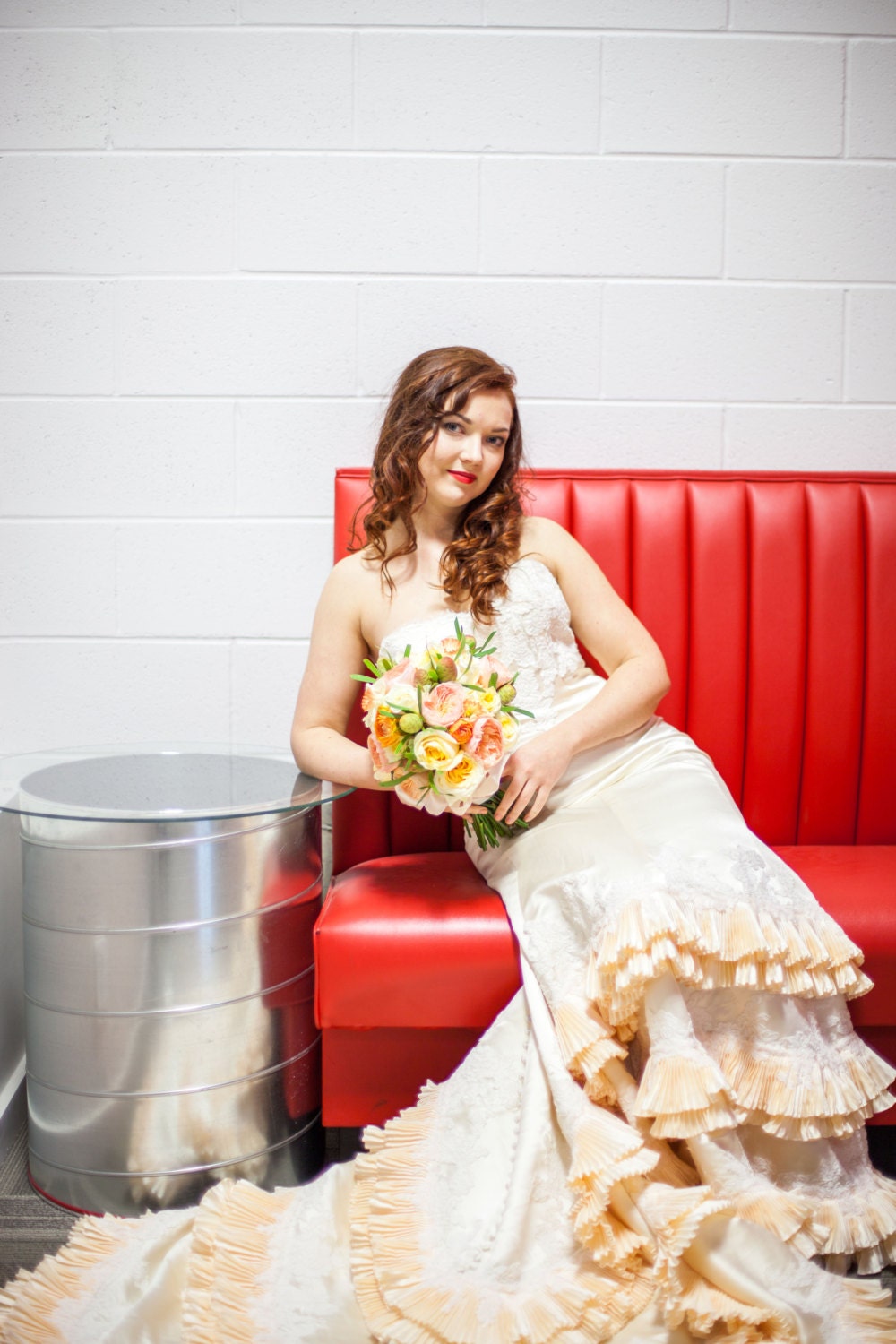 SAMPLE Ready to Ship Ruffle Tiered Wedding Dress - Size 6
