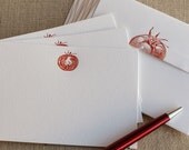 Letterpress notes - Fresh garden tomato (set of 10)