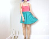90s Watermelon Pink Bustier Summer Bodysuit Deadstock (M)
