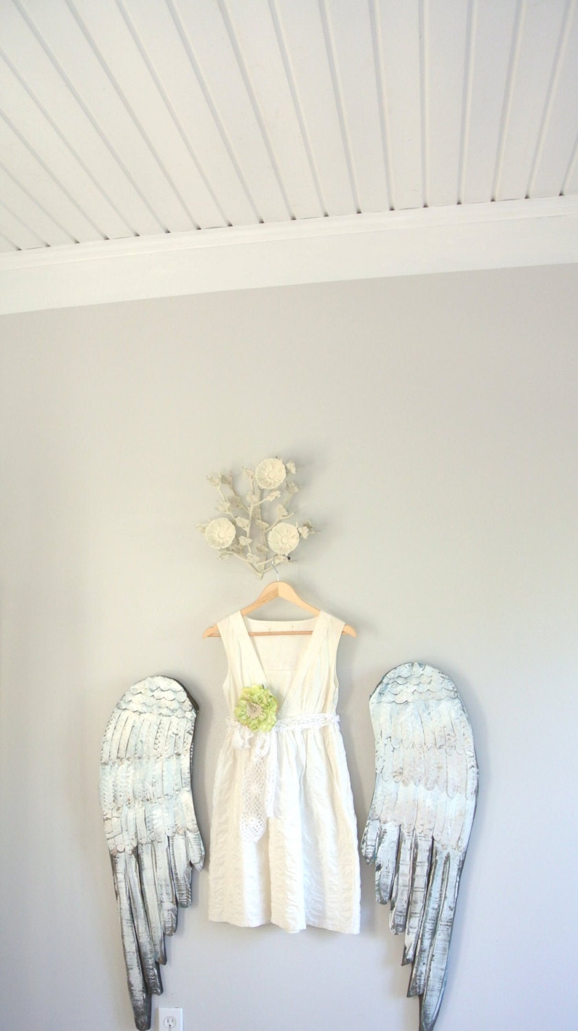 Little white dress, romantic country chic sundress, summer dress, boho dress, shabby white, rustic rose, true rebel clothing Small