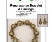 Instructions for Renaissance Bracelet and Earrings      Beading Tutorial