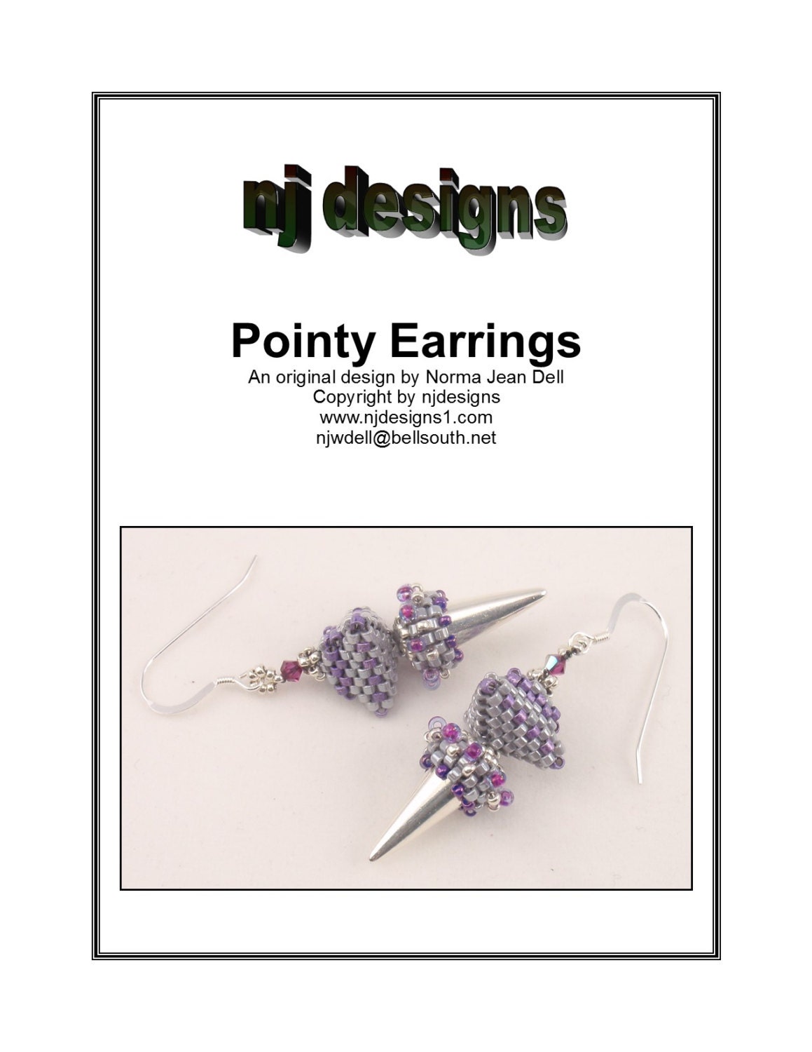 Instructions for Pointy Earrings     Beading tutorial