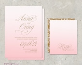 wedding invitation ombre & elegant - "Ombre"