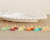 Large Color Dipped Brass Triangle Studs