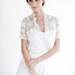 Freya - Silk Chiffon Bridal Jacket, Bridal Bolero, Shrug, 121B
