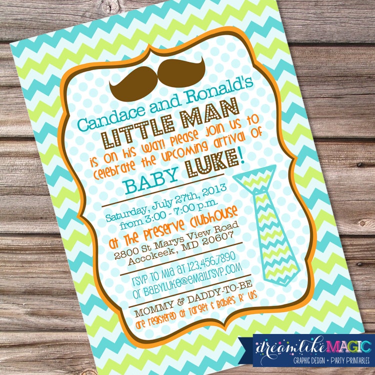Printable Baby Shower Invitation- Little Man on the Way Design Il_170x135
