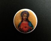 Jesus Christ on a Cracker Pinback Button