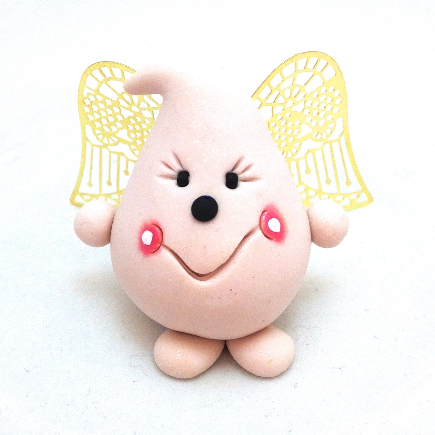 ANGEL PARKER with WINGS - Polymer Clay Character Figurine
