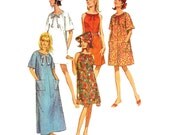 1960s Womens Dress or Robe - Simplicity 7138 Vintage Sewing Pattern - Bust 31 32 Size Small - Jiffy Beach Coat and Hat