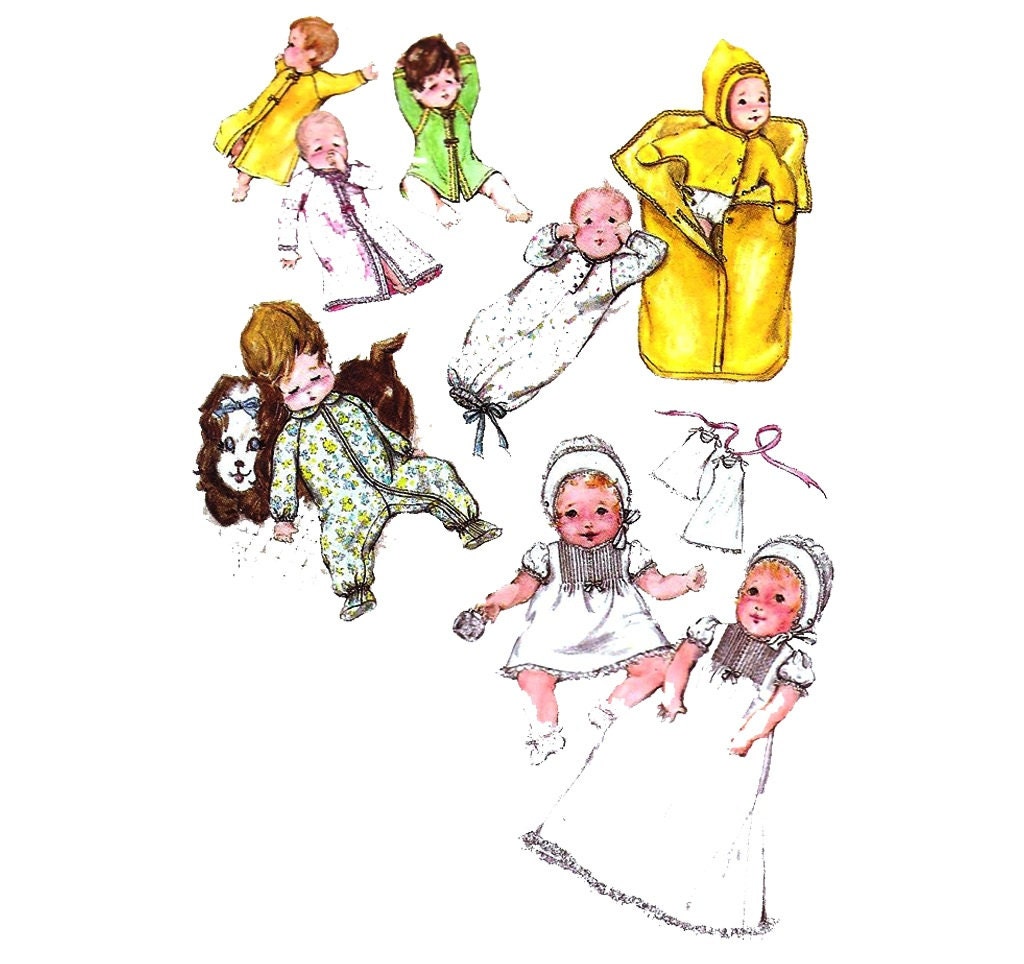 1970s Baby Layette - Butterick 5102 Vintage Sewing Pattern - One Size