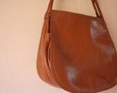 Cross Body Bag / Caramel Leather Handbag / Multi Pocketed Purse / Saddle Bag / HIppie Hipster Handbag / Festival Wear