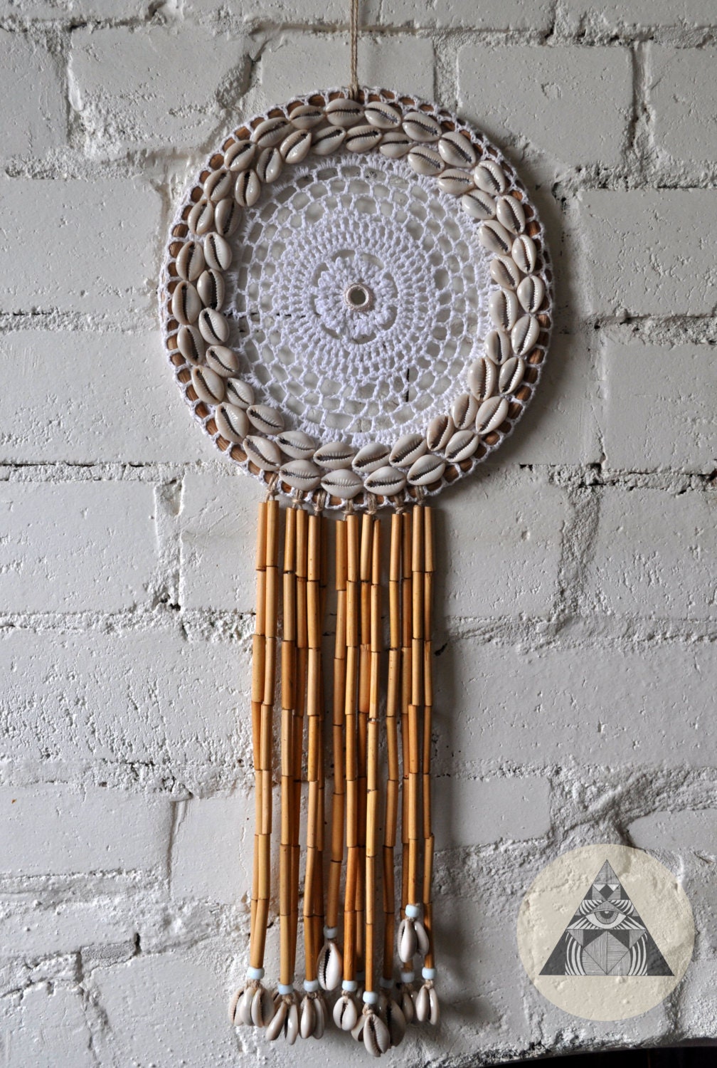 CALABASH Design Recycled Doily Dreamcatcher - Sea Shells