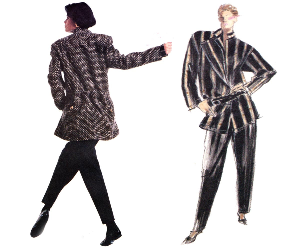 1980s Vintage Vogue Individualist 1946 Sewing Pattern Issey Miyake Jacket High Waist Pants and Top Size 10 Bust 32 1/2 UNCUT FF
