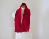 SUPER SALE Short Bright Red Scarf