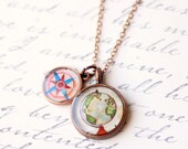 graduation jewelry travel necklace, Wanderlust, adventure charm necklace copper jewelry, LIMITED EDITION
