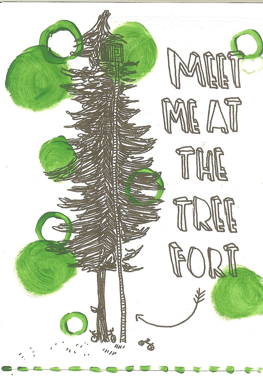 Meet Me At The Tree Fort (Postcard)