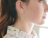 Hammered Gold Half Circle Earrings