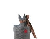 Patriotic, Cat Pillow, Cat Sitter, Red White Blue, Stars, Stripes, Cat Doll, Shelf Sitter, Pillow, USA, July 4th, Cat Silhouette, Country