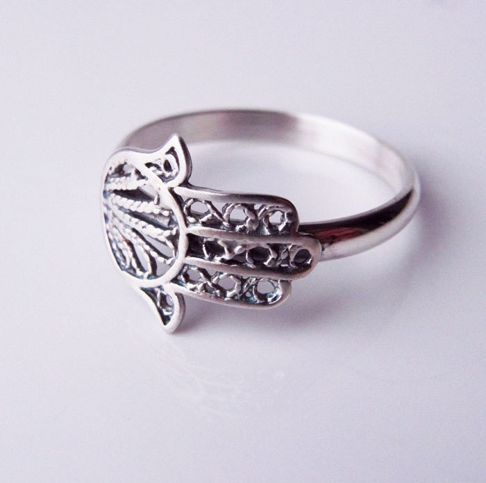 Hamsa Ring - Stering Silver Hamsa Ring