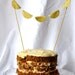 Gold Scallop Cake Topper, glitter dessert topper