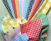Destash Fabric Gingham Cotton Scraps 13oz Colorful Sewing Scraps