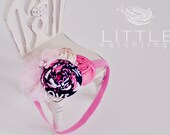 Pink, black, white, Valentine's Day, headband, babies, toddlers, girls, photo props, weddings, photography