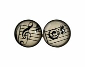 Music Melody Antique Bronze Cuff Links