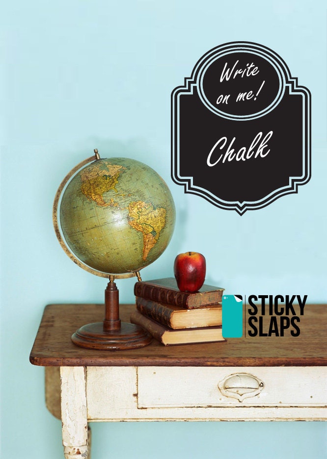 Chalkboard Vinyl Decal Set Of 2 To Organize Your Kitchen, Home, Office Or Wedding